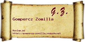 Gompercz Zomilla névjegykártya